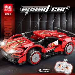 Technical Sport Car Building Blocks Famous Racing Sport Remote Control Car Model Bricks Educational Toy Birthday Gift Boy Kid