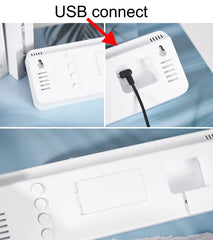 12 Inch Smart Mute LED Electronic Night Alarm Wall Clock Modern Desk Clock Minimalist Thermometer Calendar Time Cube Home Decor