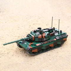 WW2 German Leopard 1 Main Battle Tank Building Block Cougar Armored Vehicle Brick Model DIY Military Tank Hobby Collection Toys