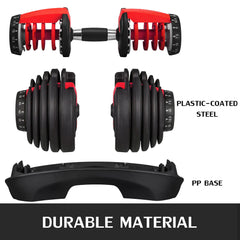 24KG Adjustable Dumbbells Set 2.5KG-24KG Weight Strength Training Fitness Workouts GYM Home Equipment For Exercise Health