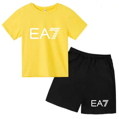 Kids T-shirt Boys Girls Toddler Birthday Gift 3-12Y Sports Top+Casual Shorts 2P Beautiful Girl Fashionable Charming Sunshine Set