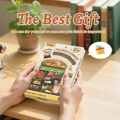 CUTEBBE DIY 3D Puzzle Wooden Doll House with LED Light Bookshelf Insert TaleBox Corner Newsstand For Kids Birthday Gift