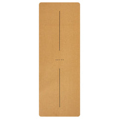 2025 New Cork & Natural Rubber Luxury Yoga Mat with Laser-Engraved Alignment Lines - Shock Absorption, Anti-Slip, Noise Reductio