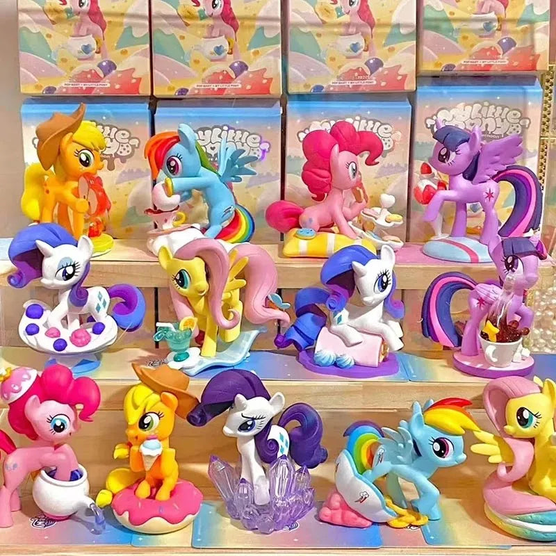 POPMART My Little Pony Leisure Afternoon Series Blind Box Toys Mystery Box Mistery Caixa Action Figure Cute Model Birthday Gift