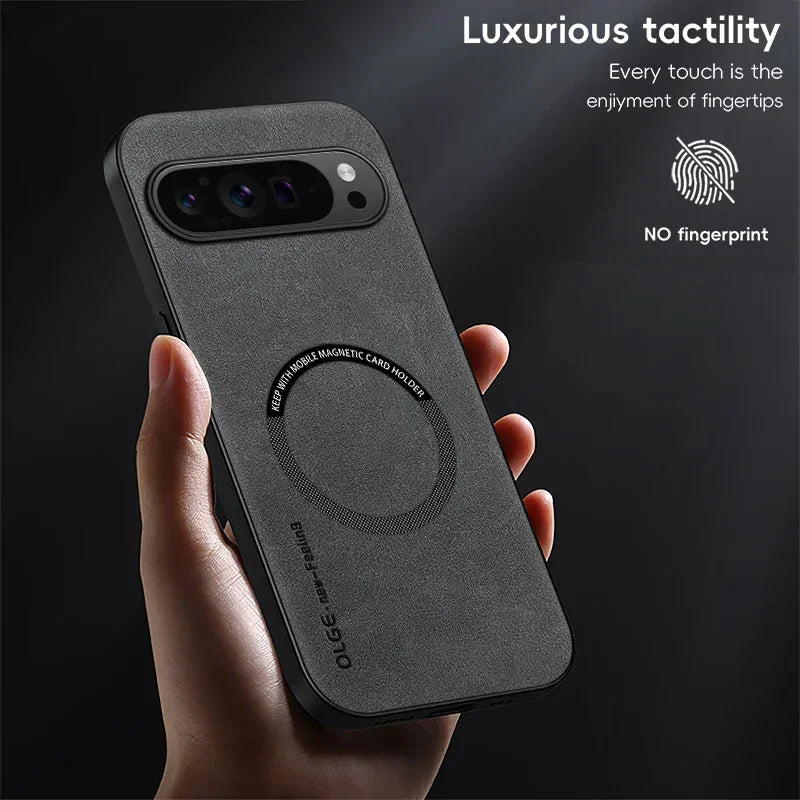 Magnetic Leather Case For Google Pixel 8A 8 7A 7 For Magsafe Shockproof Cover For Google Pixel 8 7 Pro Phone Accessories Funda