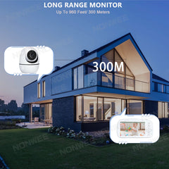 5" HD Baby Monitor with 2.4G FHSS Technology | 5000mAh Battery, 35H Long Lasting | Temperature Alert, VOX Mode, 360° Pan-Tilt |
