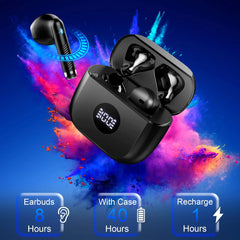 Wireless Earbuds, LED Power Display Bluetooth 5.3 Headset, Earbuds in-Ear Noise Cancelling Mic, 40H Playback Headphones.