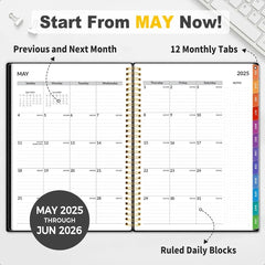 20252026 Appointment Book QuarterHourly Weekly and Monthly from July 2025 to June 2026 8.5"x11" Academic  Flexible Cover Note P