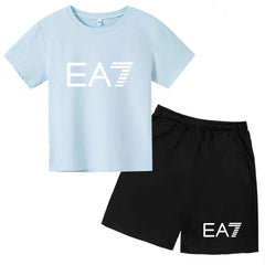 Kids T-shirt Boys Girls Toddler Birthday Gift 3-12Y Sports Top+Casual Shorts 2P Beautiful Girl Fashionable Charming Sunshine Set