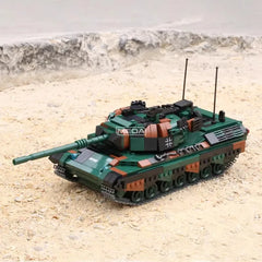WW2 German Leopard 1 Main Battle Tank Building Block Cougar Armored Vehicle Brick Model DIY Military Tank Hobby Collection Toys