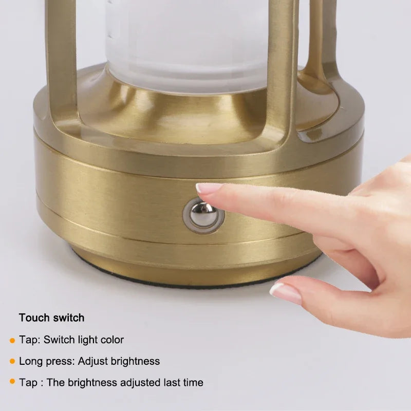 Night light black gold silver table lamp touch USB charging ambient light suitable for bedrooms living rooms