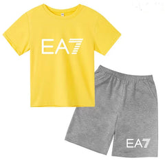 Kids T-shirt Boys Girls Toddler Birthday Gift 3-12Y Sports Top+Casual Shorts 2P Beautiful Girl Fashionable Charming Sunshine Set