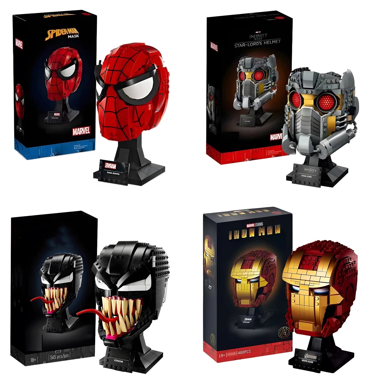 Disney Marvel Legends lega marvel Spider Man Venom Building Blocks Iron Man VenomCartoon Character building block Toys For Gifts