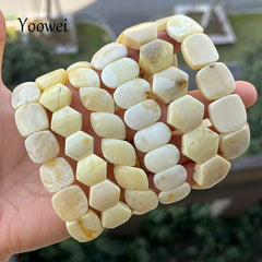 Natural Amber Bracelets&Bangles Women Adult Trendy Handmade White Old Amber New Unique Real Baltic Amber Jewelry Gift Wholesale