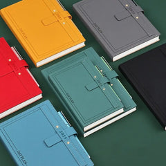 A5 2025 Agenda Planner Notebook 176 Pages Soft PU Cover 12 Months Planner Notebook Thicken Simple 2025 Journal Notebooks Study