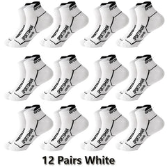 12 Pairs Ankle Socks Men Cotton Sports Running Socks Breathable Mesh Comfortable Sweat Absorption Fitness Cotton Short Socks