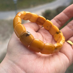 Natural Amber Bracelets&Bangles Women Adult Trendy Handmade White Old Amber New Unique Real Baltic Amber Jewelry Gift Wholesale
