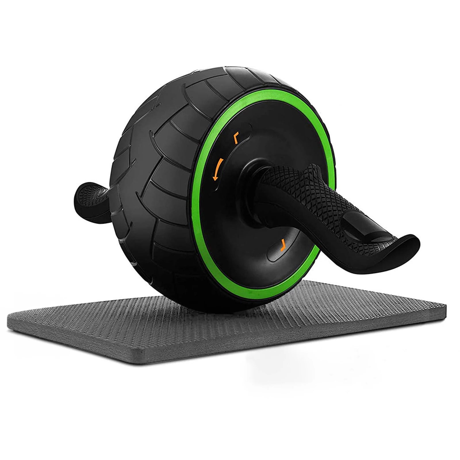 Automatic Return Ab Wheel Roller, Abdominal Workout Equipment for Home Gym, Dual Wheel Core Trainer with Knee Pad, Fitness Gear