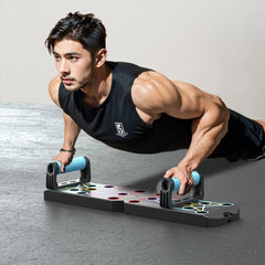 Folding Push-up Board Push-up Support Multi-Functional Floor Push Up Handle Non Slip Abdominal Enhancement Support for Workout