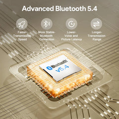 QCY H3 ANC Wireless Headphones Hi-Res Audio Over Ear Headset 43dB Hybrid Active Noise Cancellation Bluetooth 5.4 Gaming Earphone