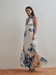 2025 Fashion Women'S Long Dress Swing A Line Floral Casual Dress Fashion Streetwear Outdoor Daily Date Print Sleeveles Dressees