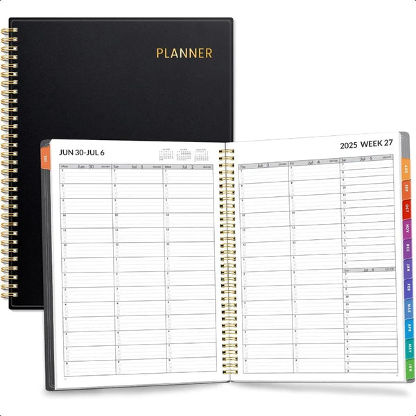 20252026 Appointment Book QuarterHourly Weekly and Monthly from July 2025 to June 2026 8.5"x11" Academic  Flexible Cover Note P