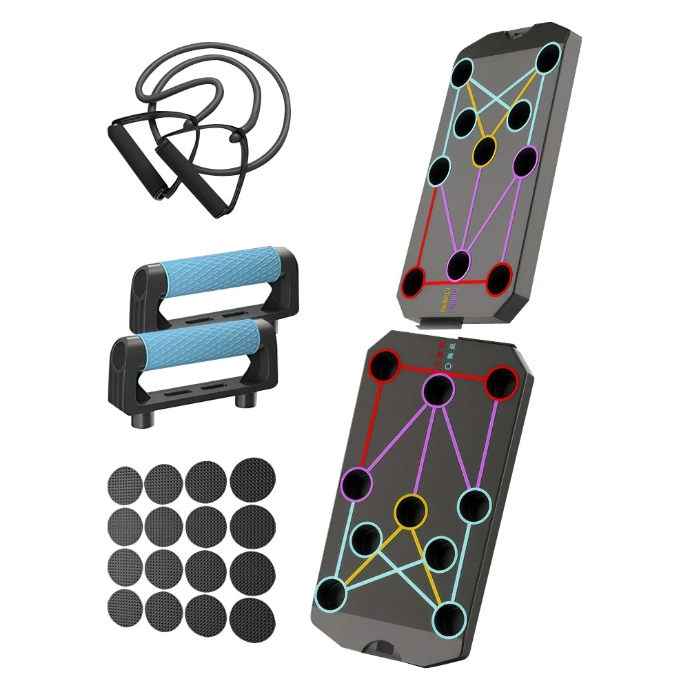 Folding Push-up Board Push-up Support Multi-Functional Floor Push Up Handle Non Slip Abdominal Enhancement Support for Workout