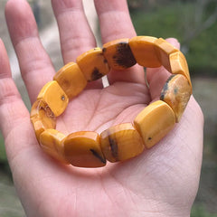 Natural Amber Bracelets&Bangles Women Adult Trendy Handmade White Old Amber New Unique Real Baltic Amber Jewelry Gift Wholesale