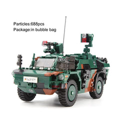 WW2 German Leopard 1 Main Battle Tank Building Block Cougar Armored Vehicle Brick Model DIY Military Tank Hobby Collection Toys