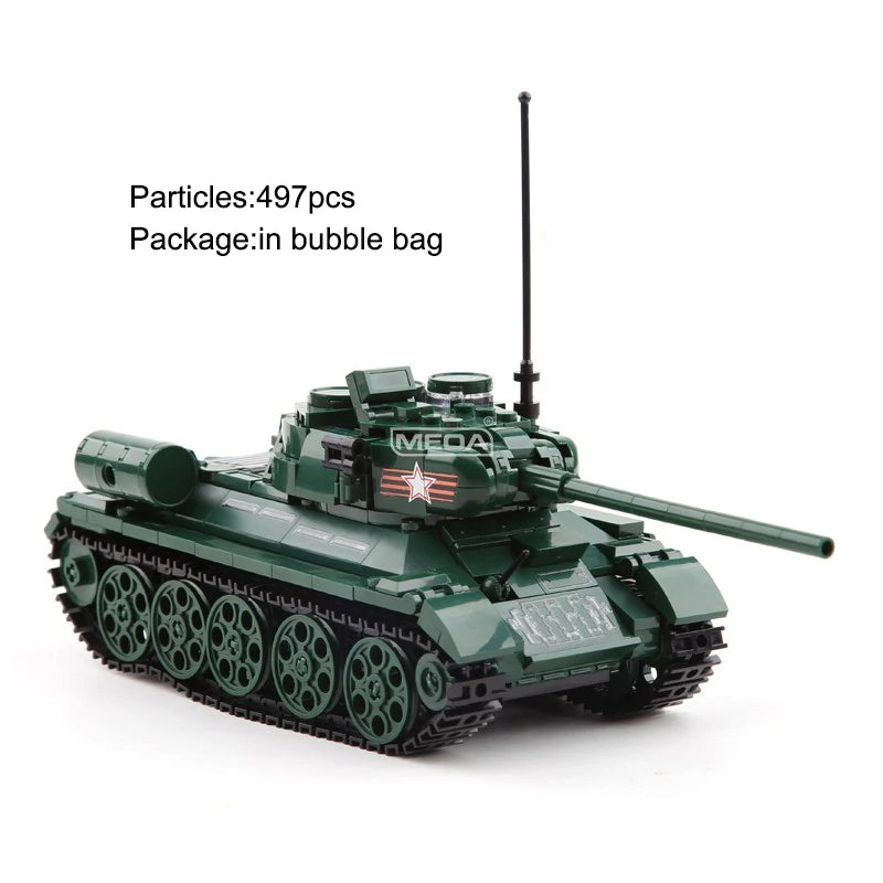 WW2 German Leopard 1 Main Battle Tank Building Block Cougar Armored Vehicle Brick Model DIY Military Tank Hobby Collection Toys