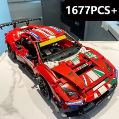 1684PCS 488GTE Racing Car Building 1:8 MOC Sports Car 42125 Building Bricks Construction Sets Buildable Supercar Model for Adult