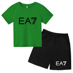 Kids T-shirt Boys Girls Toddler Birthday Gift 3-12Y Sports Top+Casual Shorts 2P Beautiful Girl Fashionable Charming Sunshine Set