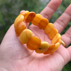Natural Amber Bracelets&Bangles Women Adult Trendy Handmade White Old Amber New Unique Real Baltic Amber Jewelry Gift Wholesale