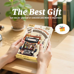 CUTEBBE 3D Wooden Puzzle DIY Doll House Book Nook Kit with LED Light Bookshelf Insert TaleBox Corner Record Store For Home Decor