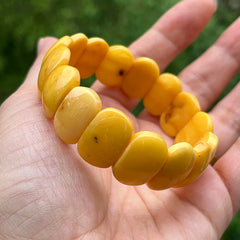 Natural Amber Bracelets&Bangles Women Adult Trendy Handmade White Old Amber New Unique Real Baltic Amber Jewelry Gift Wholesale