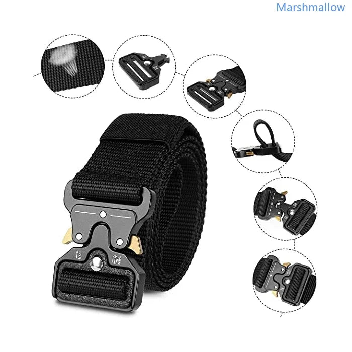 1/2pcs Genuine tactical belt quick release outdoor  belt soft real nylon sports accessories men and women black belt