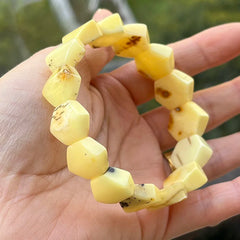Natural Amber Bracelets&Bangles Women Adult Trendy Handmade White Old Amber New Unique Real Baltic Amber Jewelry Gift Wholesale