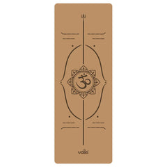 2025 New Cork & Natural Rubber Luxury Yoga Mat with Laser-Engraved Alignment Lines - Shock Absorption, Anti-Slip, Noise Reductio