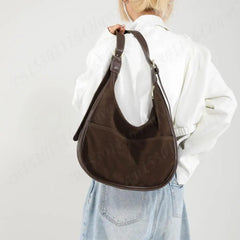 Women Suede Crossbody Bag Leopard Print Shoulder Bag Tote Bag with Multi-Pocket Handbag Adjustable Strap Hobo Bag Messenger Bag