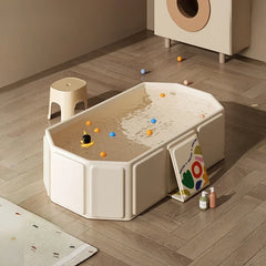 Foldable Baby Bathtub Space-Saving Portable PVC Baby Tub Thickened Infant Bath Basin Large Size Collapsible SPA Hot Bath Tub