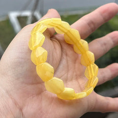 Natural Amber Bracelets&Bangles Women Adult Trendy Handmade White Old Amber New Unique Real Baltic Amber Jewelry Gift Wholesale