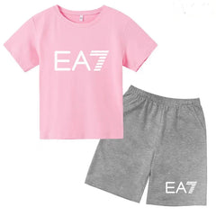 Kids T-shirt Boys Girls Toddler Birthday Gift 3-12Y Sports Top+Casual Shorts 2P Beautiful Girl Fashionable Charming Sunshine Set
