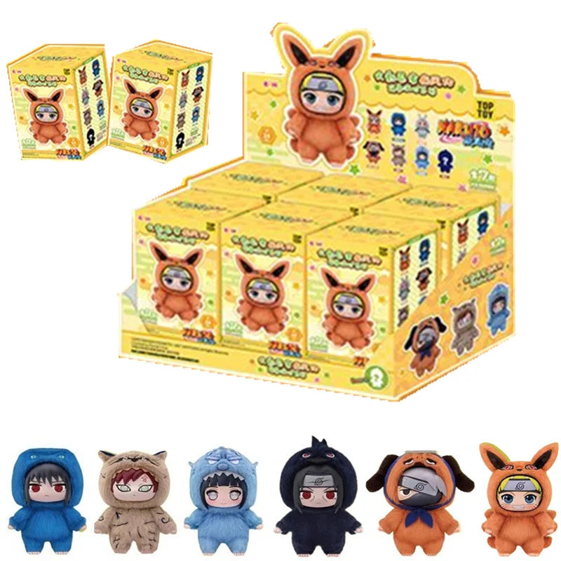 Original BANDAI Eaki Naruto Uzumaki Naruto Blind Box Shippuden Beast Party Series Plush Doll Anime Characters Are Cute Toys Gift