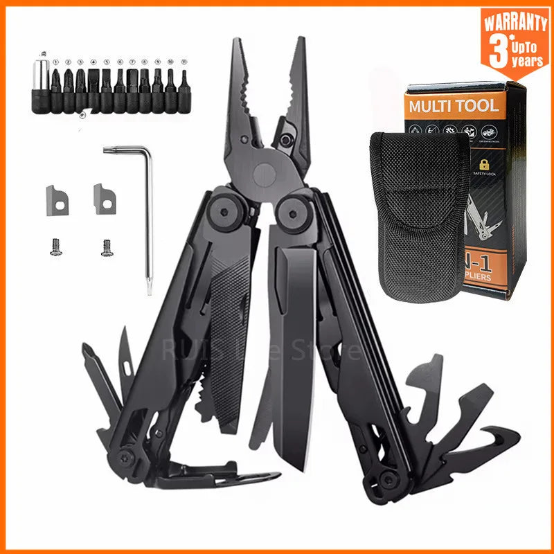 Multifunctional Pliers Outdoor Home Compact Portable Emergency Folding Knife Pliers Wrench Tool Car Portable Pliers Tool