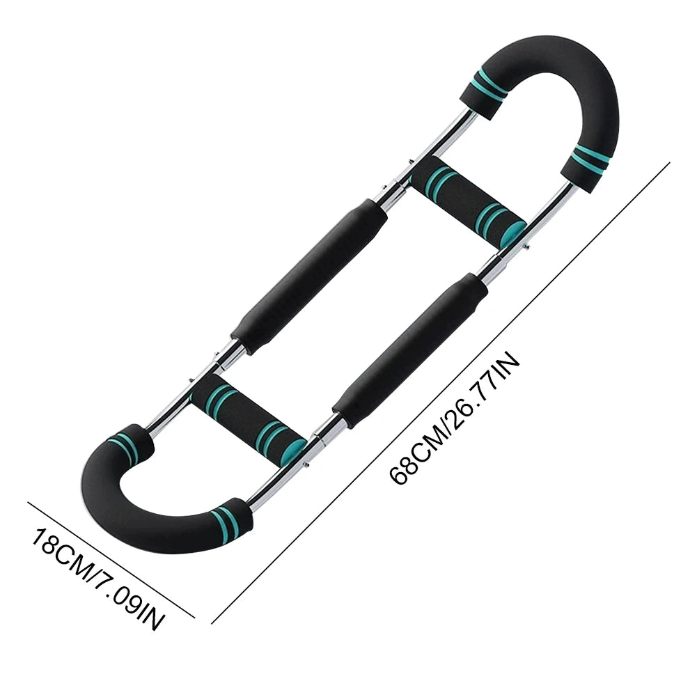 Adjustable Arm Trainer with Foam Handle Wrist Strength Exerciser U-Shaped Chest Expander for Indoor Outdoor Fitness Equipment
