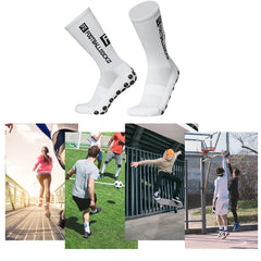 6 Pairs Soccer Socks Non Slip High Elasticity Soft Sports Grip Socks for Running Professional Competition Training Men Socks