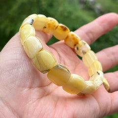 Natural Amber Bracelets&Bangles Women Adult Trendy Handmade White Old Amber New Unique Real Baltic Amber Jewelry Gift Wholesale