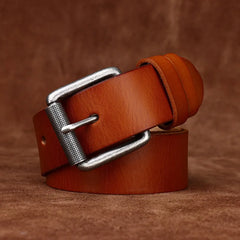 3.8CM Thick Pure Cowhide Needle Buckle Genuine Leather Casual Jeans Belt Men High Quality Business Luxury Male Strap Cintos
