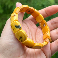 Natural Amber Bracelets&Bangles Women Adult Trendy Handmade White Old Amber New Unique Real Baltic Amber Jewelry Gift Wholesale