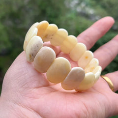 Natural Amber Bracelets&Bangles Women Adult Trendy Handmade White Old Amber New Unique Real Baltic Amber Jewelry Gift Wholesale